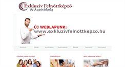 Desktop Screenshot of exkluzivautosiskola.hu